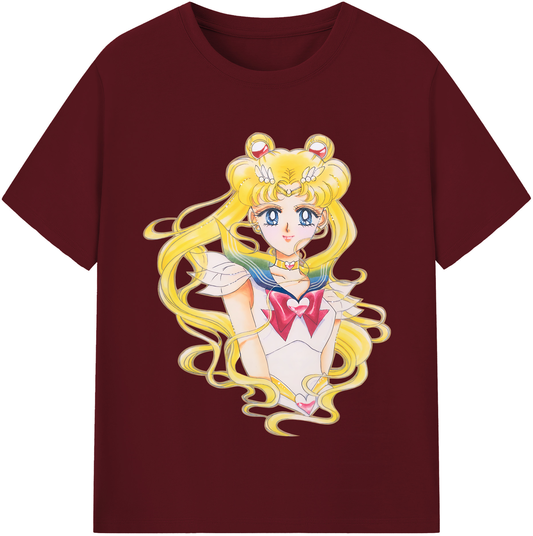 （画像用） 美少女戦士セーラームーン 月野 うさぎ つきの うさぎ Sailor Moon Tsukino Usagi 綿100％半袖Tシャツ（フロントプリント）